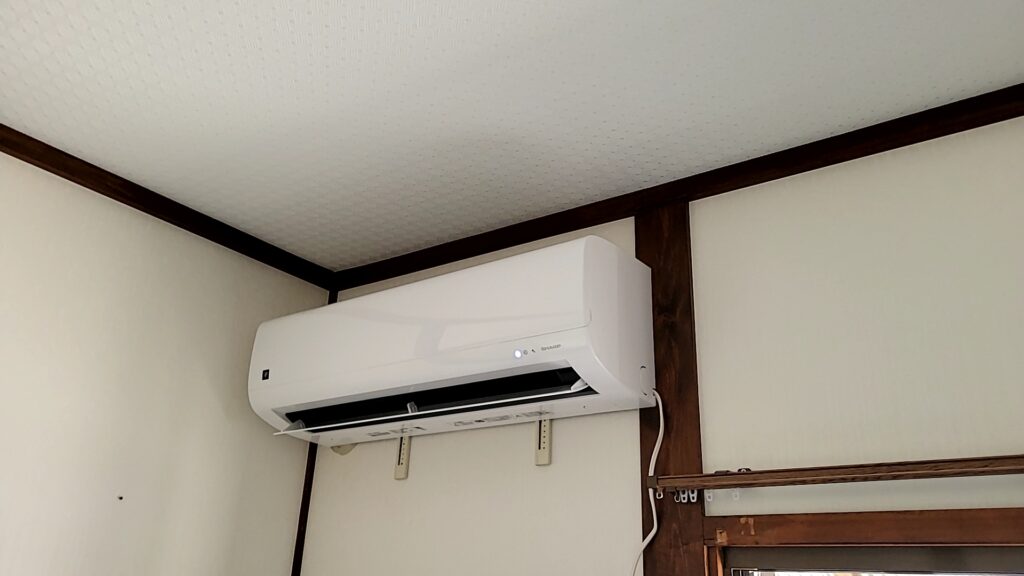 大治町お客様ご用意エアコン新規取付工事